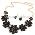 Alloy resin Stud Earrings Pendant Necklace Jewelry Set